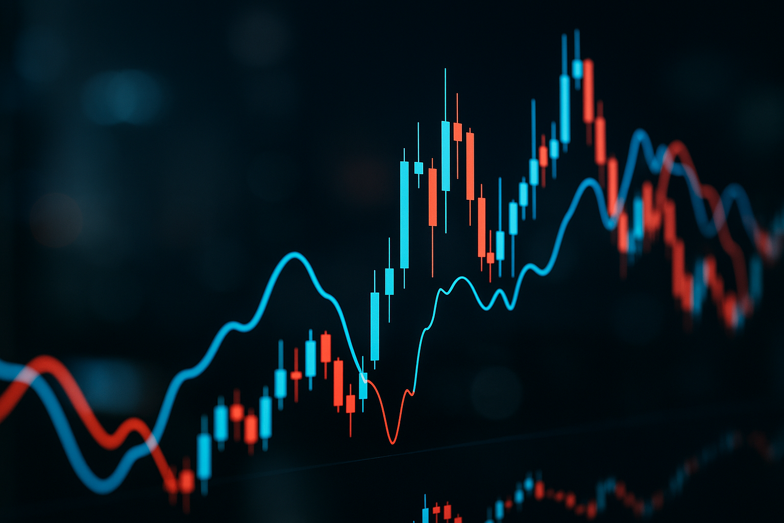 Grafico astratto che rappresenta la volatilità del mercato dei cambi durante la sessione asiatica