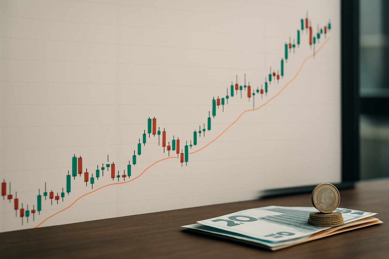 Andamento del cambio euro con segnali di recupero tecnico e volatilità di mercato