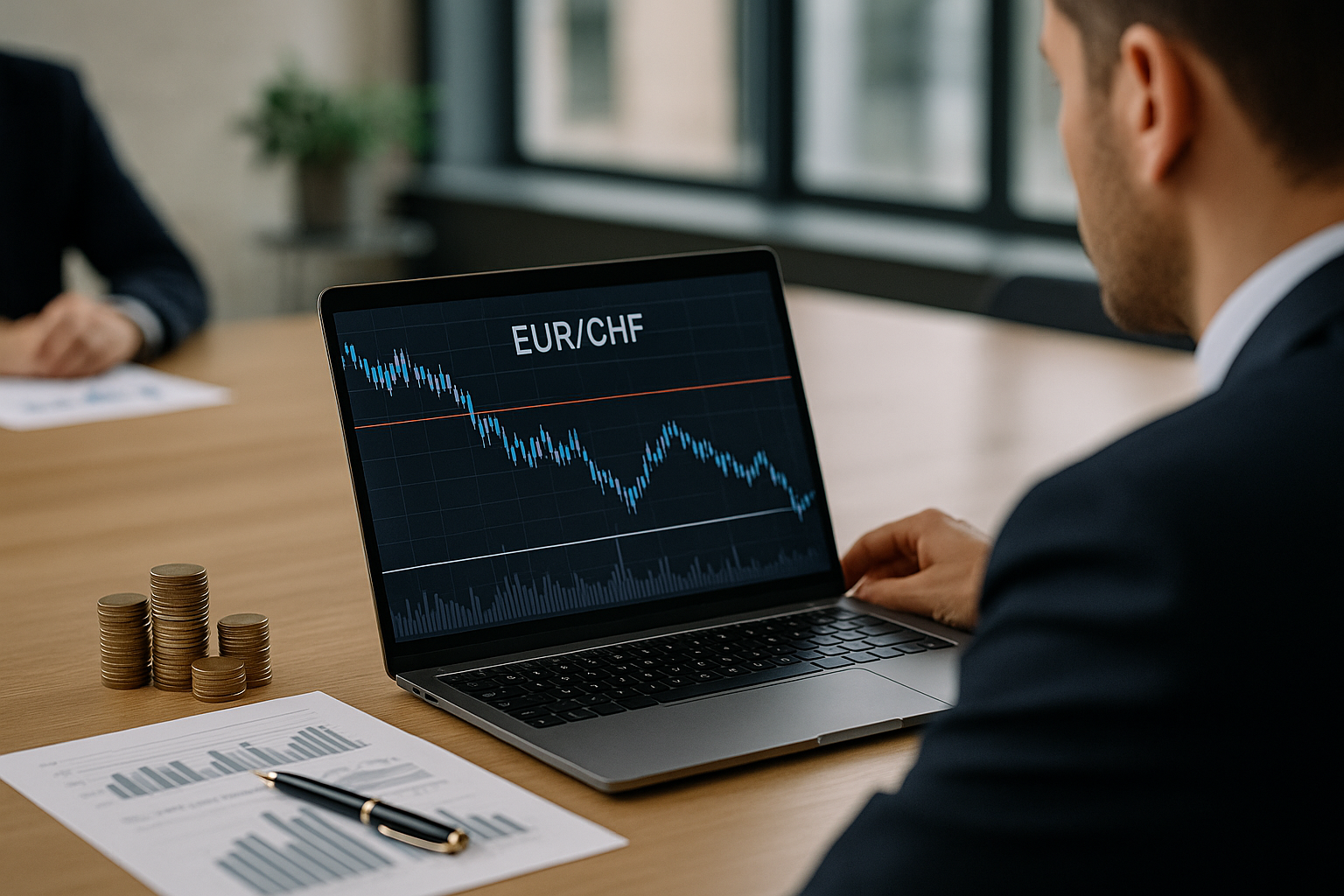 Andamento del cambio EUR/CHF vicino a supporti e resistenze tecniche