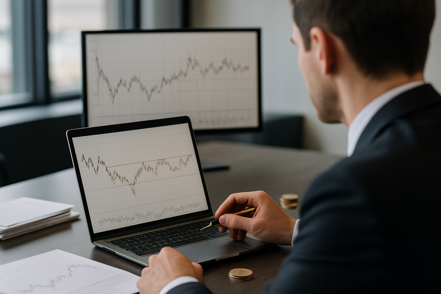 Andamento laterale del cambio euro-dollaro con volatilità compressa e segnali di prudenza degli operatori