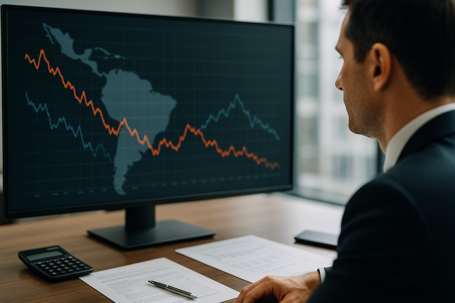 Andamento dei cambi latinoamericani e indicatori di rischio percepito nei mercati emergenti